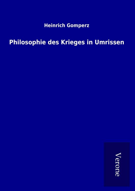 Produktbild: Philosophie des Krieges in Umrissen