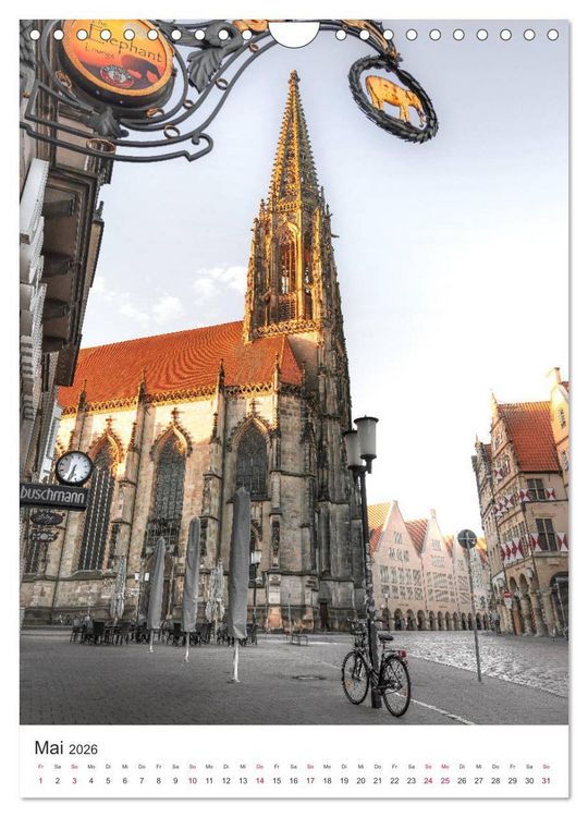 Produktbild: M&uuml;nster - Stadt und Natur (Wandkalender 2026 DIN A4 hoch), CALVENDO Monatskalender
