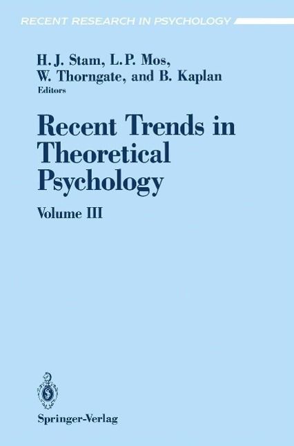 Produktbild: Recent Trends in Theoretical Psychology