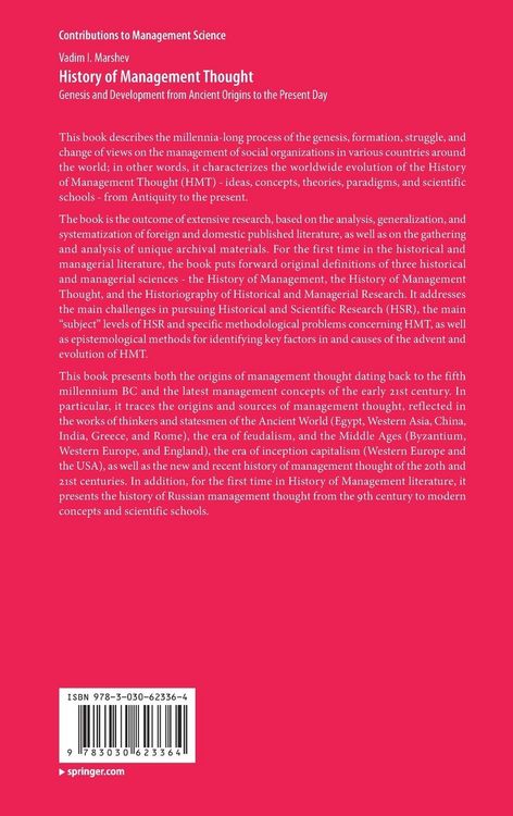 Produktbild: History of Management Thought