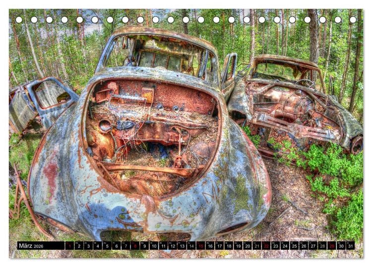 Produktbild: Autofriedhof Ryd (Tischkalender 2026 DIN A5 quer), CALVENDO Monatskalender