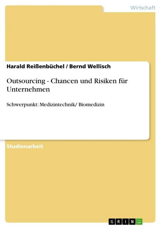 Produktbild: Outsourcing - Chancen und Risiken f&uuml;r Unternehmen
