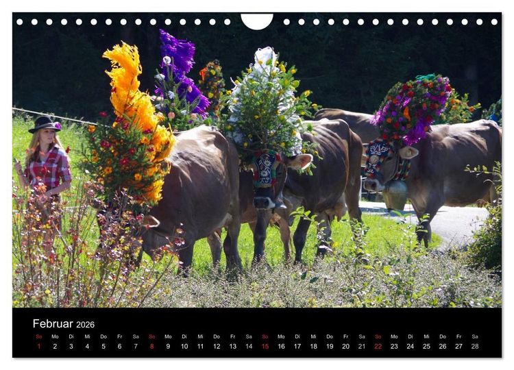 Produktbild: Almabtrieb in Tirol (Wandkalender 2026 DIN A4 quer), CALVENDO Monatskalender