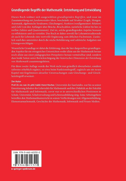 Produktbild: Grundlegende Begriffe der Mathematik: Entstehung und Entwicklung