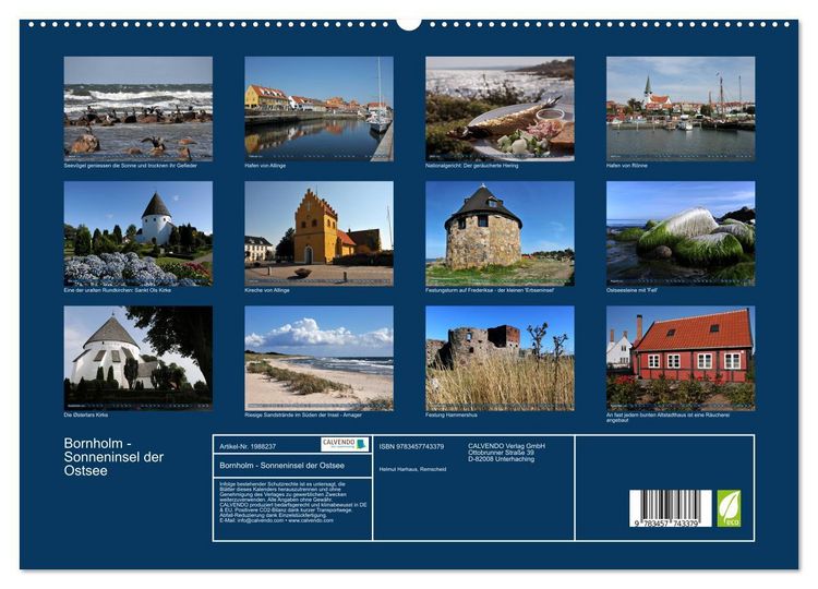Produktbild: Bornholm - Sonneninsel der Ostsee (hochwertiger Premium Wandkalender 2026 DIN A2 quer), Kunstdruck in Hochglanz