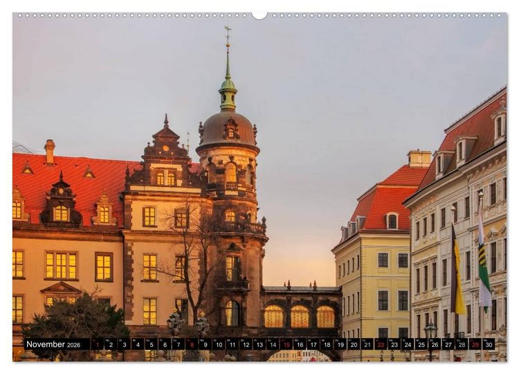 Produktbild: Dresden - Wundersch&ouml;nes Elbflorenz (hochwertiger Premium Wandkalender 2026 DIN A2 quer), Kunstdruck in Hochglanz
