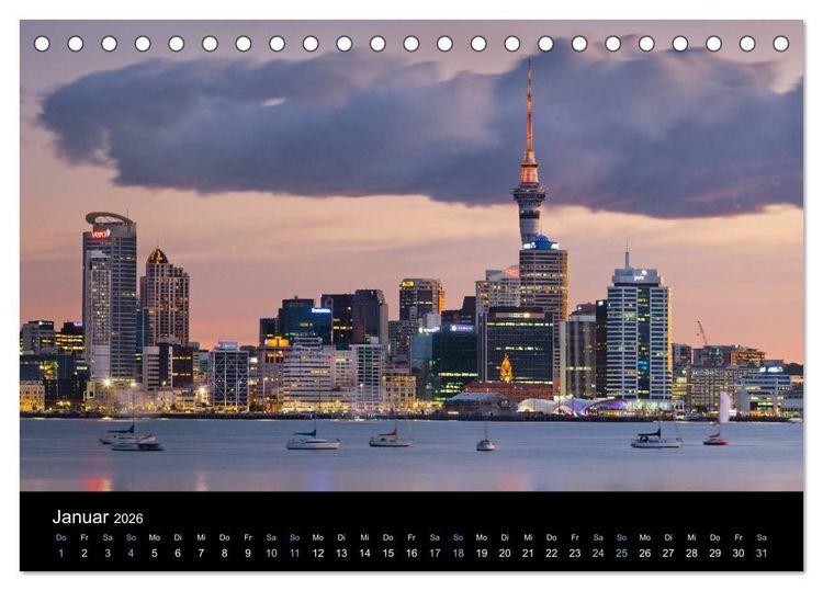 Produktbild: Metropolen zur blauen Stunde 2026 (Tischkalender 2026 DIN A5 quer), CALVENDO Monatskalender