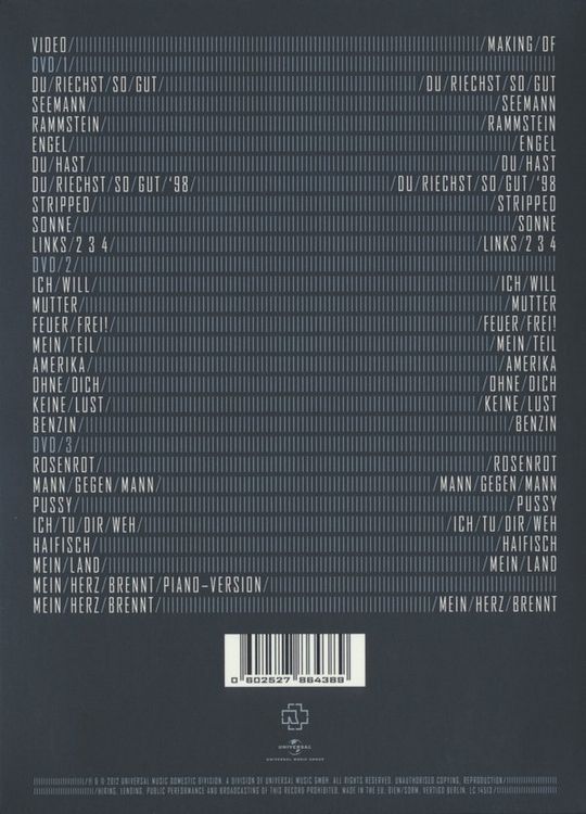 Produktbild: Rammstein - Videos 1995-2012 [3 DVDs]