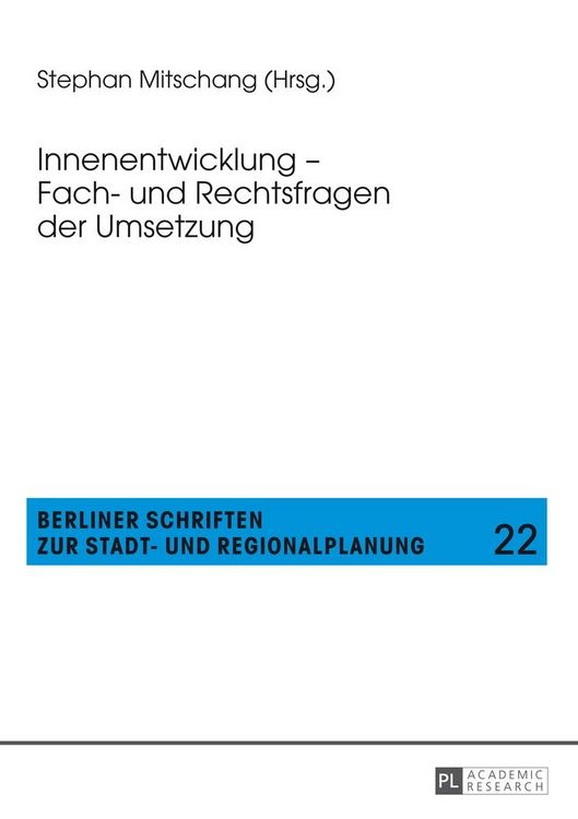 Produktbild: Innenentwicklung &ndash; Fach- und Rechtsfragen der Umsetzung