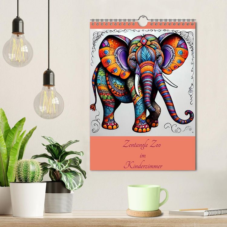 Produktbild: Zentangle Zoo im Kinderzimmer (Wandkalender 2026 DIN A4 hoch), CALVENDO Monatskalender