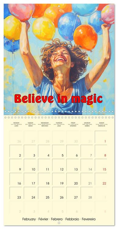 Produktbild: Welcome Beautiful Life. Quotes to brighten your year (Wall Calendar 2026 12 &times; 12 Inch) CALVENDO 12 Month Wall Calendar