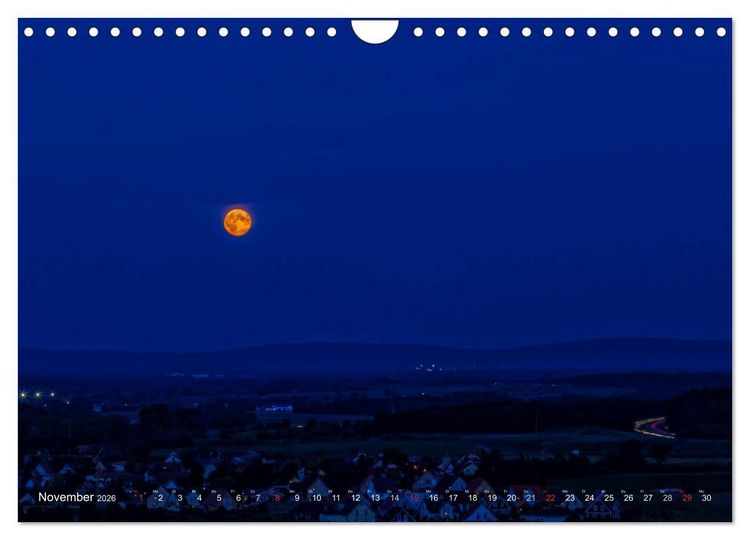 Produktbild: Unterfranken bei Nacht (Wandkalender 2026 DIN A4 quer), CALVENDO Monatskalender