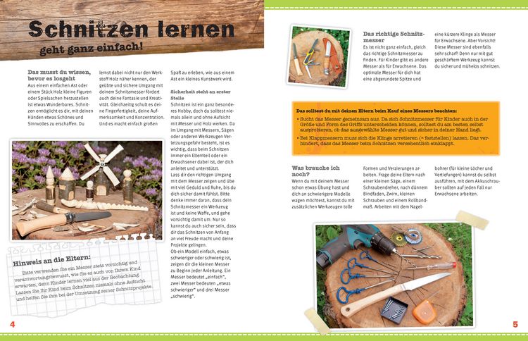 Produktbild: Tolle Schnitzereien f&uuml;r Kinder ab 8 Jahren