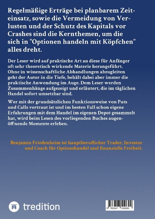 Produktbild: Optionen handeln mit K&ouml;pfchen - Profitable Tips aus der Praxis f&uuml;r fortgeschrittene Optionstrader