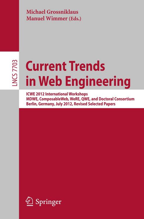 Produktbild: Current Trends in Web Engineering