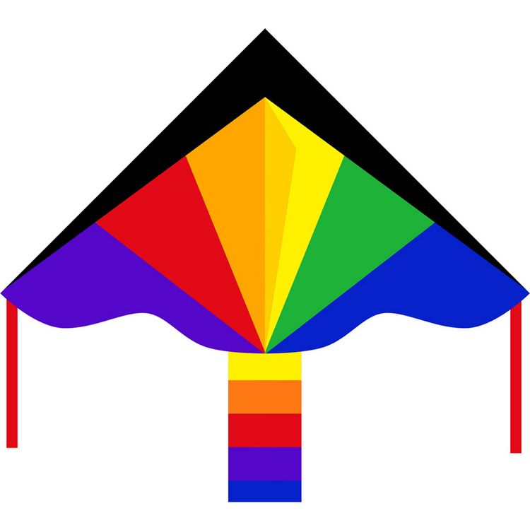 Produktbild: Ecoline Einleiner Drachen Simple Flyer Rainbow Spannweite (Details) 1200 mm Windst&auml;rken-Eignung 2 - 5 bft