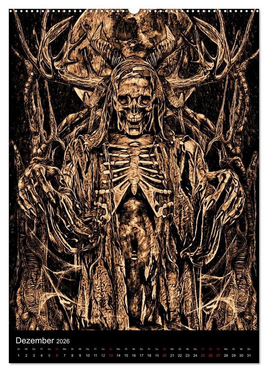 Produktbild: BLOODBOY/DARK ILLUSTRATION (hochwertiger Premium Wandkalender 2026 DIN A2 hoch), Kunstdruck in Hochglanz