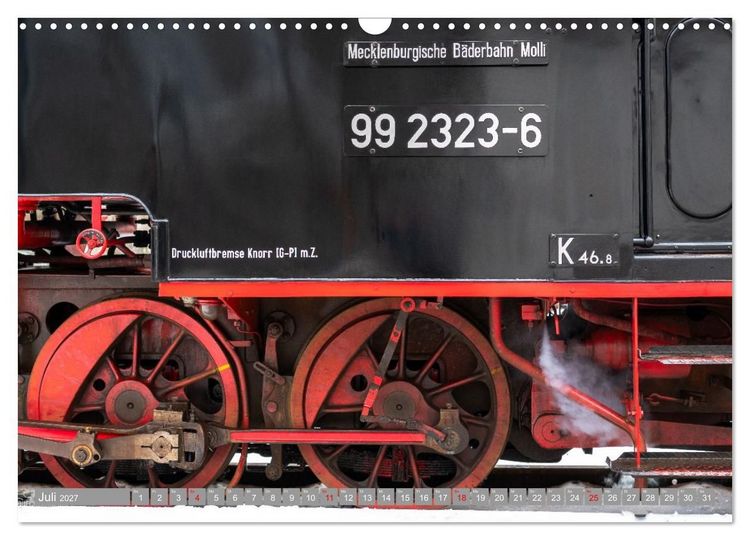 Produktbild: Molli- Mecklenburgische B&auml;derbahn (Wandkalender 2027 DIN A3 quer), CALVENDO Monatskalender
