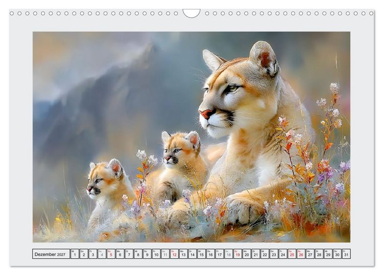 Produktbild: Bergl&ouml;wen. Kraftvolle Eleganz der Wildnis (Wandkalender 2027 DIN A3 quer), CALVENDO Monatskalender