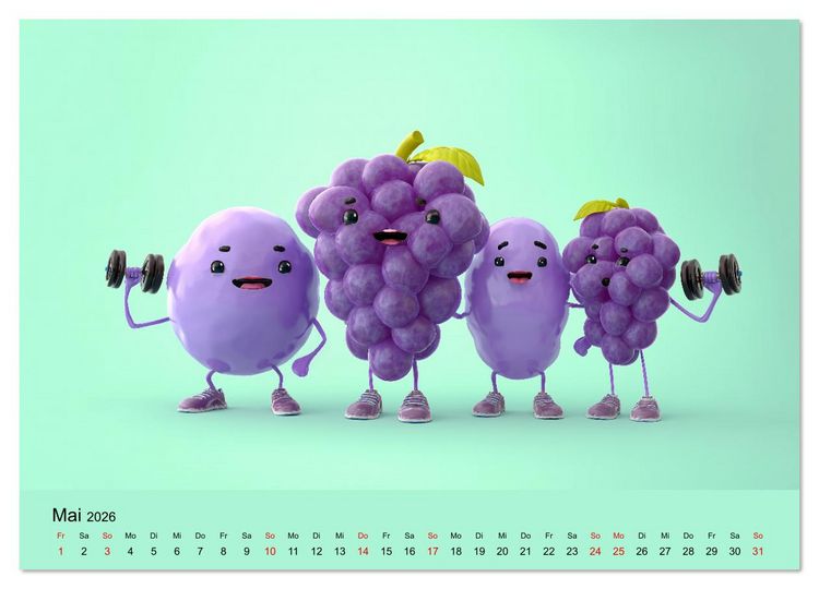 Produktbild: Esse ich nicht! Der freche Kinderkalender mit Obst & Gem&uuml;se (hochwertiger Premium Wandkalender 2026 DIN A2 quer), Kunstdruck in Hochglanz