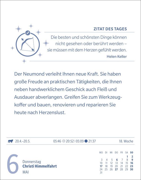 Produktbild: Sch&uuml;tze Sternzeichenkalender 2027 - Tagesabrei&szlig;kalender - Ihr Horoskop f&uuml;r jeden Tag