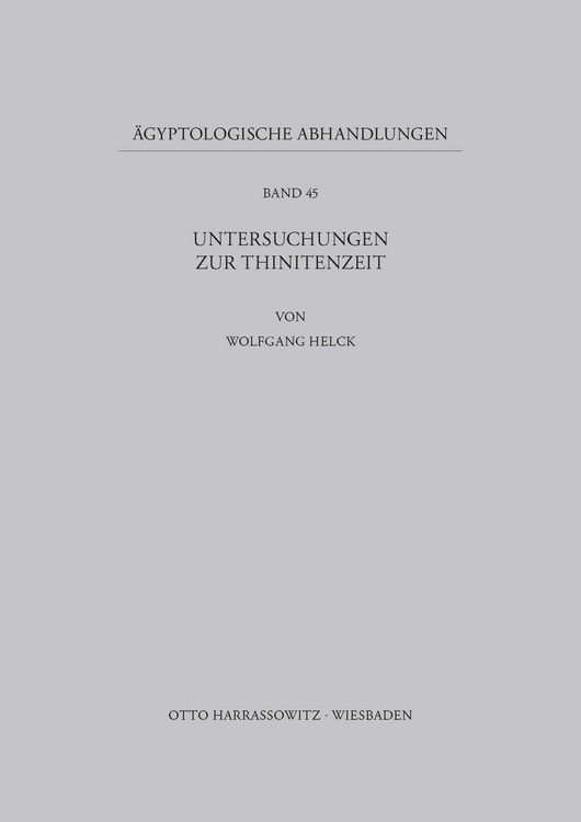 Produktbild: Untersuchungen zur Thinitenzeit