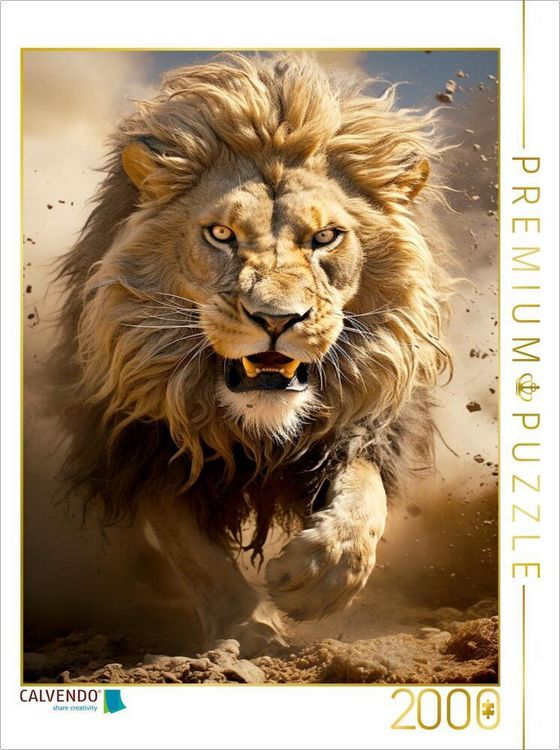 Produktbild: CALVENDO Puzzle L&ouml;we | 2000 Teile Lege-Gr&ouml;&szlig;e 90x67cm Foto-Puzzle f&uuml;r gl&uuml;ckliche Stunden