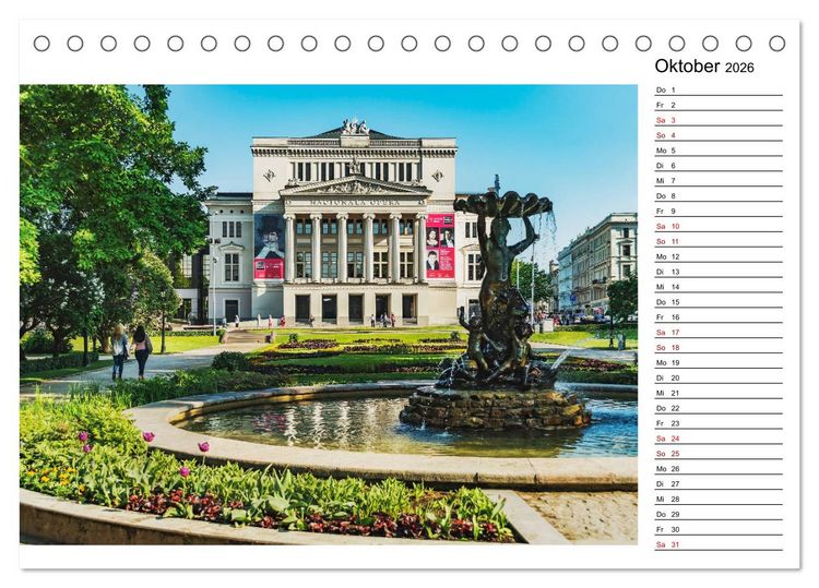 Produktbild: Ein Wochenende in Riga (Tischkalender 2026 DIN A5 quer), CALVENDO Monatskalender