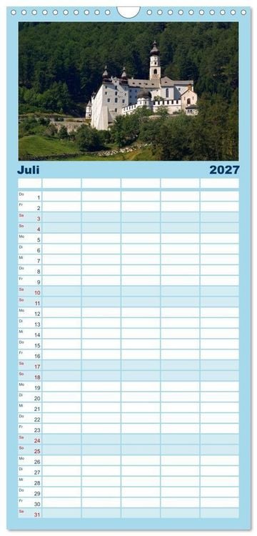 Produktbild: Familienplaner 2027 - Vinschgau - Die Sonnenseite S&uuml;dtirols mit 5 Spalten (Wandkalender, 21 x 45 cm) CALVENDO