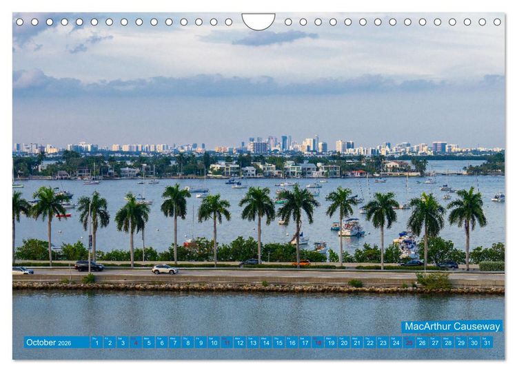 Produktbild: Colorful Miami (Wall Calendar 2026 DIN A4 landscape), CALVENDO 12 Month Wall Calendar