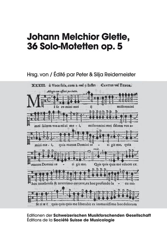 Produktbild: Johann Melchior Gletle, 36 Solo-Motetten op. 5