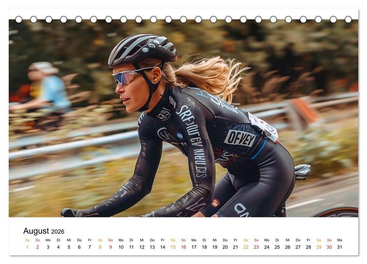 Produktbild: Triathlon Power (Tischkalender 2026 DIN A5 quer), CALVENDO Monatskalender