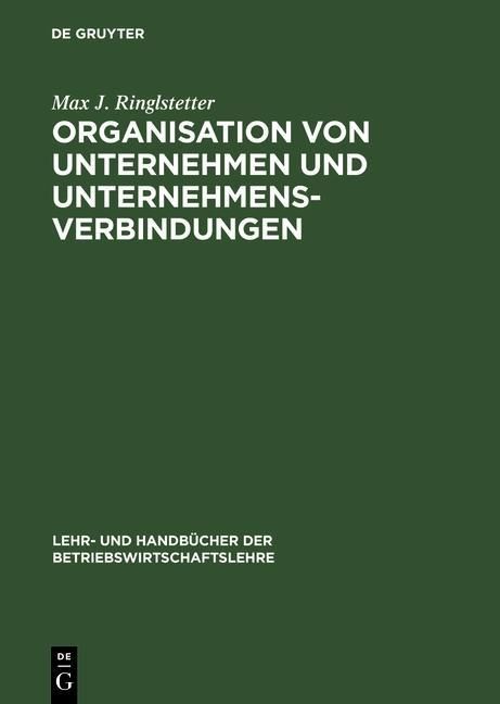 Produktbild: Organisation von Unternehmen und Unternehmensverbindungen