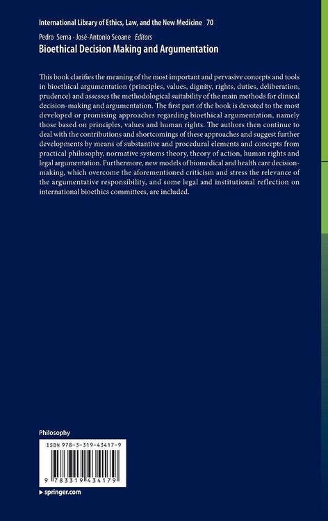 Produktbild: Bioethical Decision Making and Argumentation