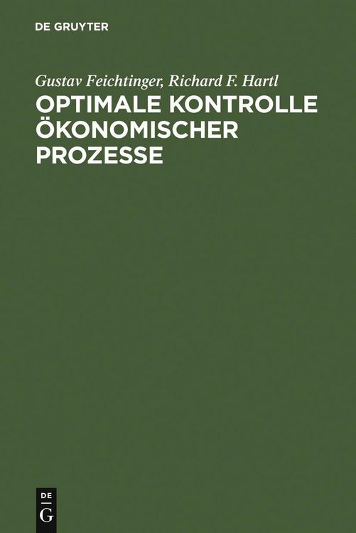Produktbild: Optimale Kontrolle &ouml;konomischer Prozesse