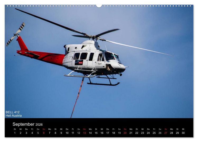 Produktbild: Hubschrauber im Einsatz (hochwertiger Premium Wandkalender 2026 DIN A2 quer), Kunstdruck in Hochglanz