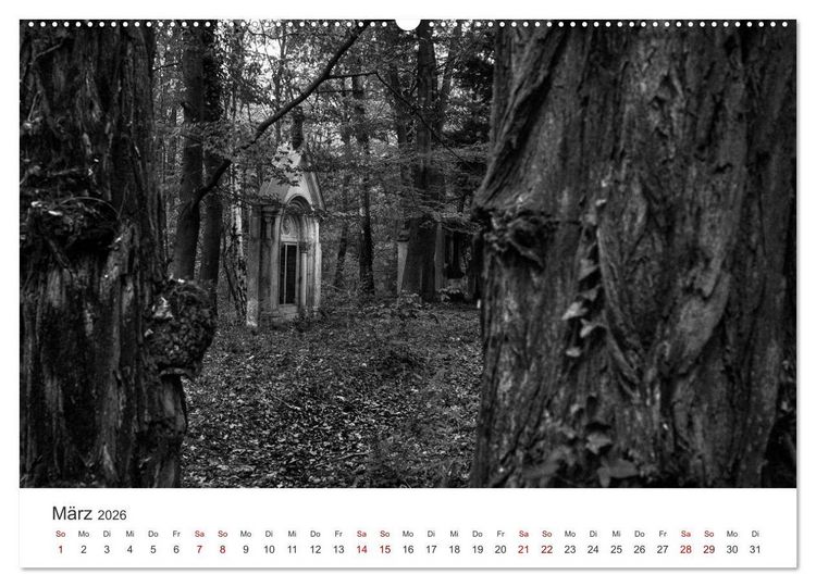 Produktbild: Wachgek&uuml;sst - Vom Zauber der Vergangenheit - S&uuml;dwestkirchhof Stahnsdorf (Wandkalender 2026 DIN A2 quer), CALVENDO Monatskalender