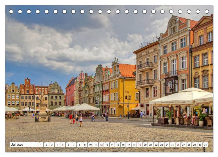 Produktbild: Posen Poznan - Bunte und strahlende Akzente (Tischkalender 2026 DIN A5 quer), CALVENDO Monatskalender