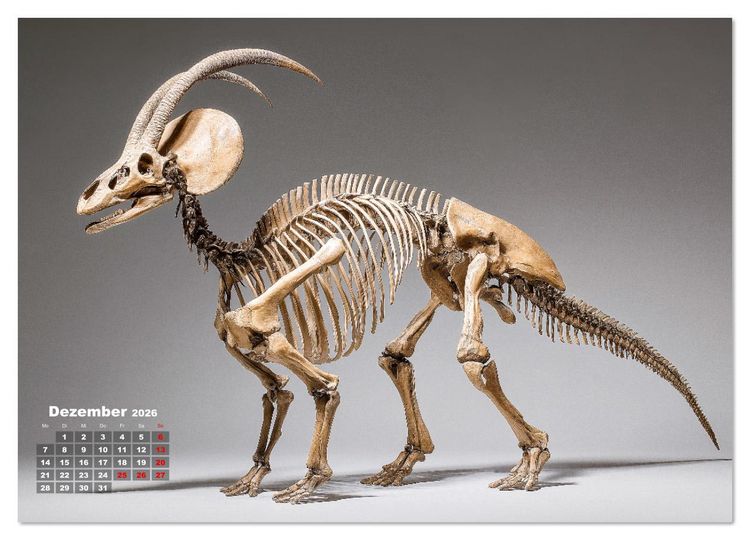 Produktbild: Knochen der Giganten - Dinosaurier im Portr&auml;t (Wandkalender 2026 DIN A2 quer), CALVENDO Monatskalender