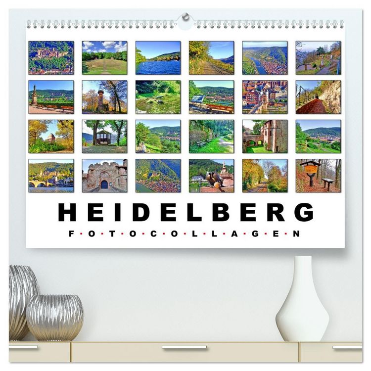 Produktbild: Heidelberg Fotocollagen (hochwertiger Premium Wandkalender 2026 DIN A2 quer), Kunstdruck in Hochglanz