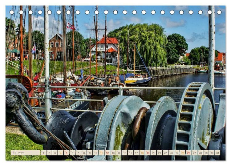 Produktbild: Ostfriesland - der alte Hafen Carolinensiel (Tischkalender 2026 DIN A5 quer), CALVENDO Monatskalender