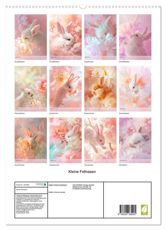 Produktbild: Kleine Fellnasen (hochwertiger Premium Wandkalender 2026 DIN A2 hoch), Kunstdruck in Hochglanz