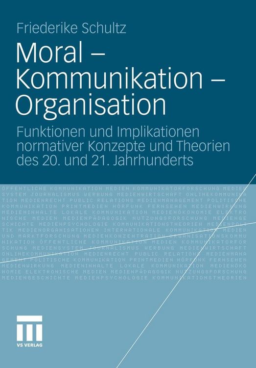 Produktbild: Moral - Kommunikation - Organisation