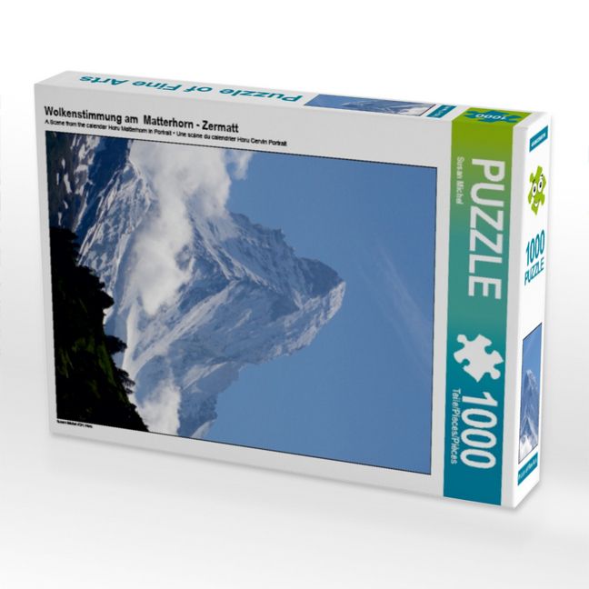 Produktbild: CALVENDO Puzzle Wolkenstimmung am Matterhorn - Zermatt | 1000 Teile Lege-Gr&ouml;&szlig;e 64x48cm Foto-Puzzle f&uuml;r gl&uuml;ckliche Stunden