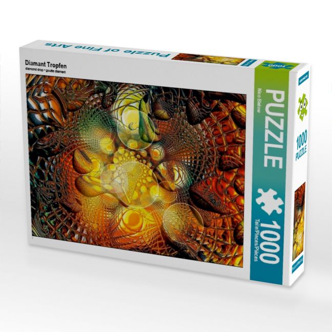Produktbild: CALVENDO Puzzle Diamant Tropfen | 1000 Teile Lege-Gr&ouml;&szlig;e 64x48cm Foto-Puzzle f&uuml;r gl&uuml;ckliche Stunden