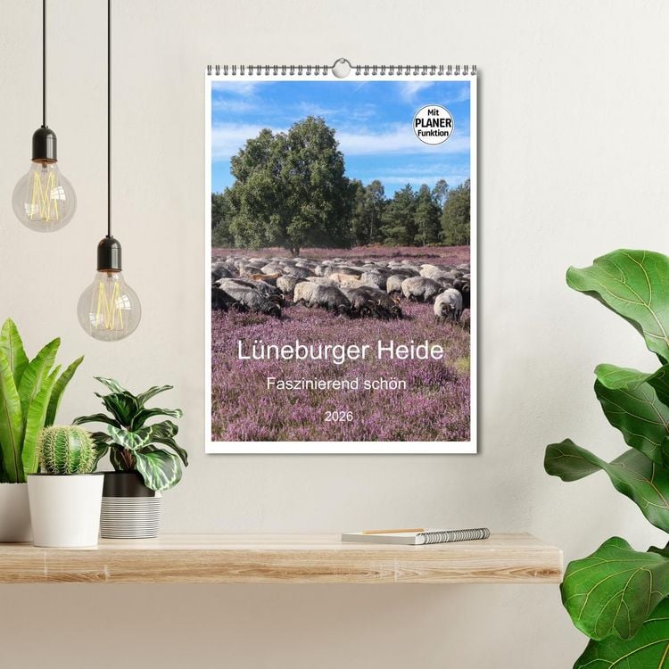 Produktbild: L&uuml;neburger Heide - Faszinierend sch&ouml;n (Wandkalender 2026 DIN A3 hoch), CALVENDO Monatskalender