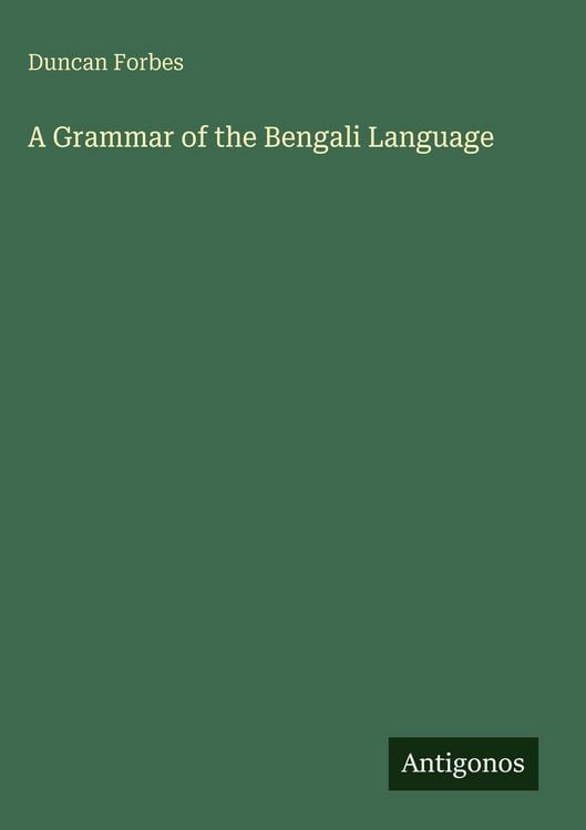 Produktbild: A Grammar of the Bengali Language