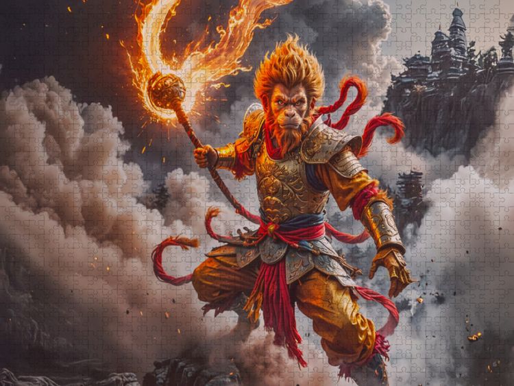 Produktbild: CALVENDO Puzzle Sun Wukong, der Affenk&ouml;nig | 1000 Teile Lege-Gr&ouml;&szlig;e 64x48cm Foto-Puzzle f&uuml;r gl&uuml;ckliche Stunden