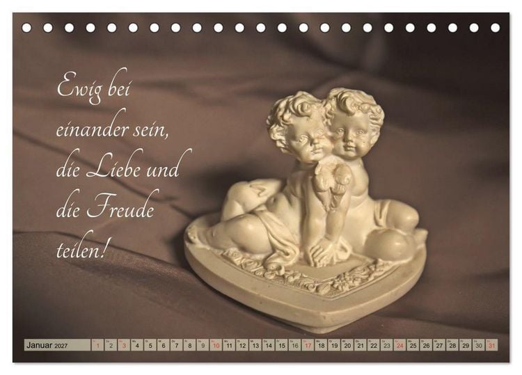 Produktbild: Engel - Die Worte der Liebe (Tischkalender 2027 DIN A5 quer), CALVENDO Monatskalender