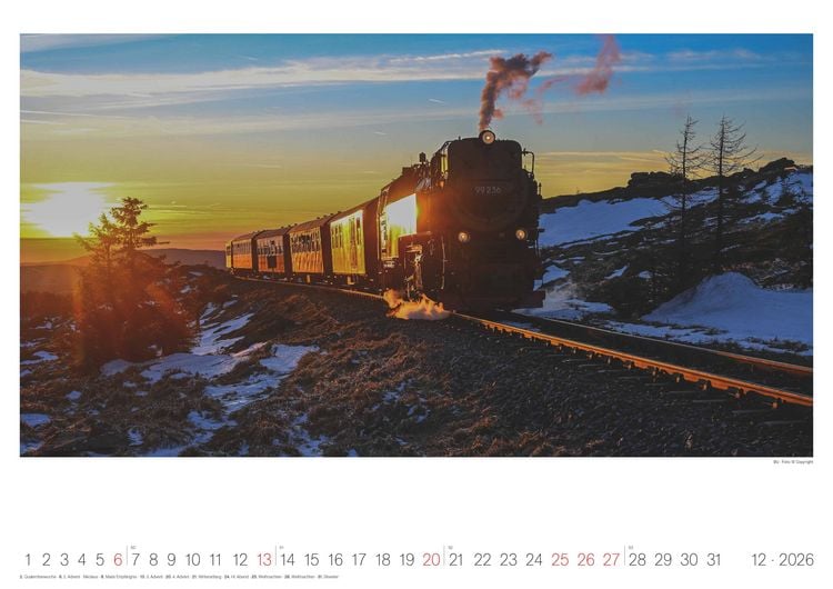 Produktbild: Eisenbahn-Nostalgie - Wandkalender im Format 42 x 29,7